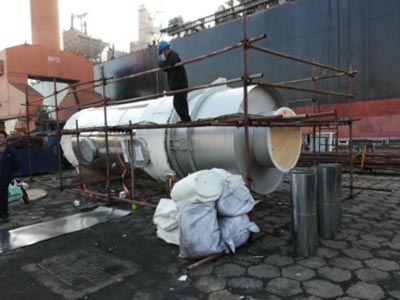 船用废气处理系统安装及调试